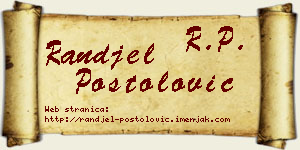 Ranđel Postolović vizit kartica